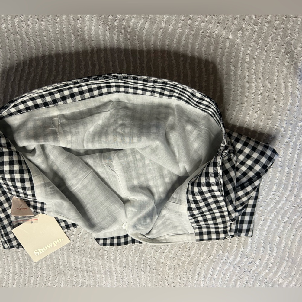 Showpo Black and White Gingham Mini Skirt - Picture 13 of 16